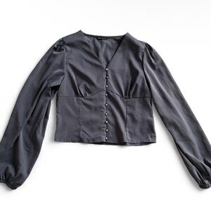 Elegant Gray Women's Top